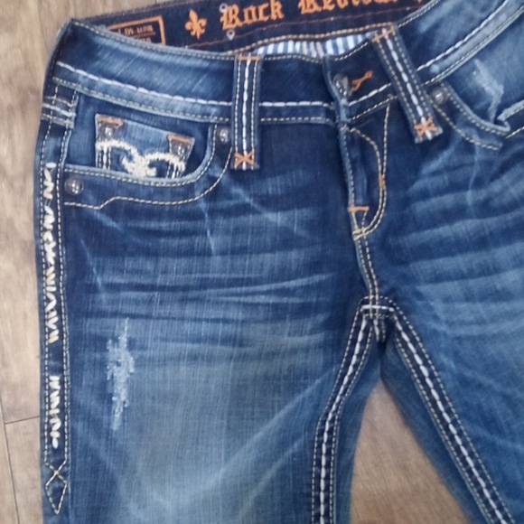 Rock Revival NWOT Women's 26 Bootcut Ameli Embellished Embroidered Distressed - Picture 13 of 13